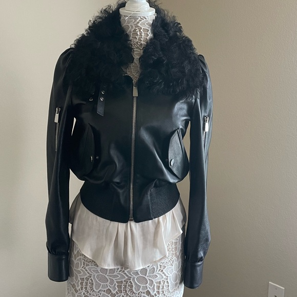 🚨 Limited Edition 🚨Michael Kors Collection Studio 54 Leather Jacket - Picture 4 of 17